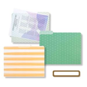 C.R. Gibson Polka Dot and Striped File Folders (COCF3-18815), 9ct